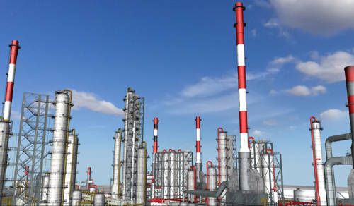 Downstream oil and gas refineries and petrochemical plants